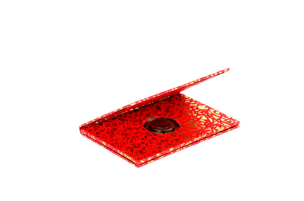 Handmade, cash/coin box, groove for coin, magnetic lock, covered in rich gold and red handmade sheet ,  - Pentagon Crafts, Pentagon Crafts
 - 2