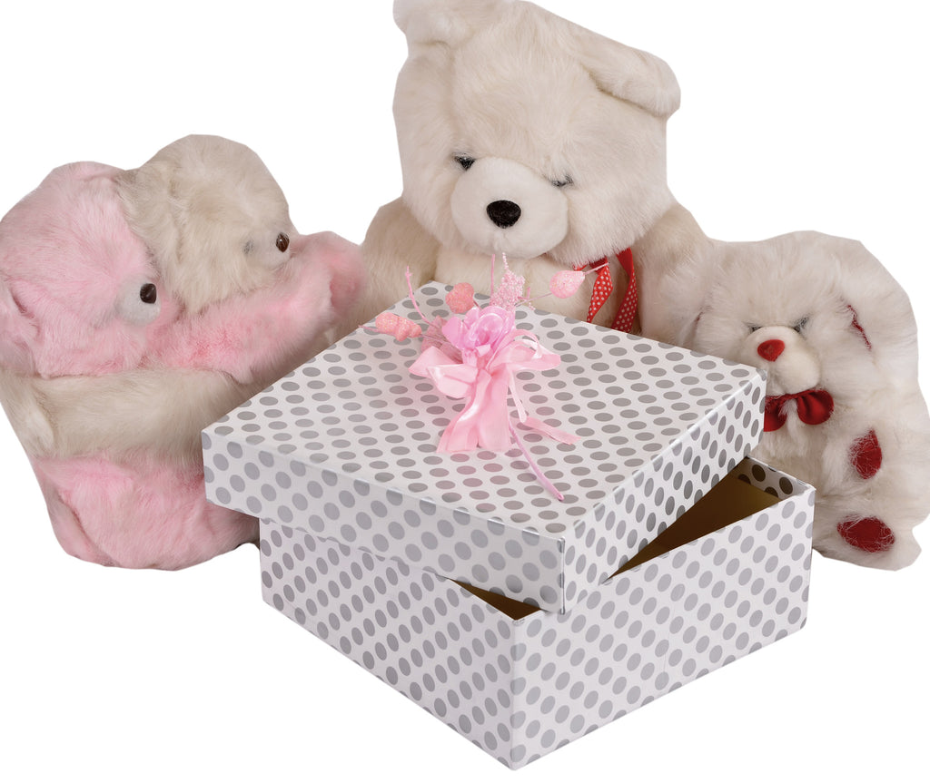 Handcrafted gift box made in White, Silver and Yellow elegant paper