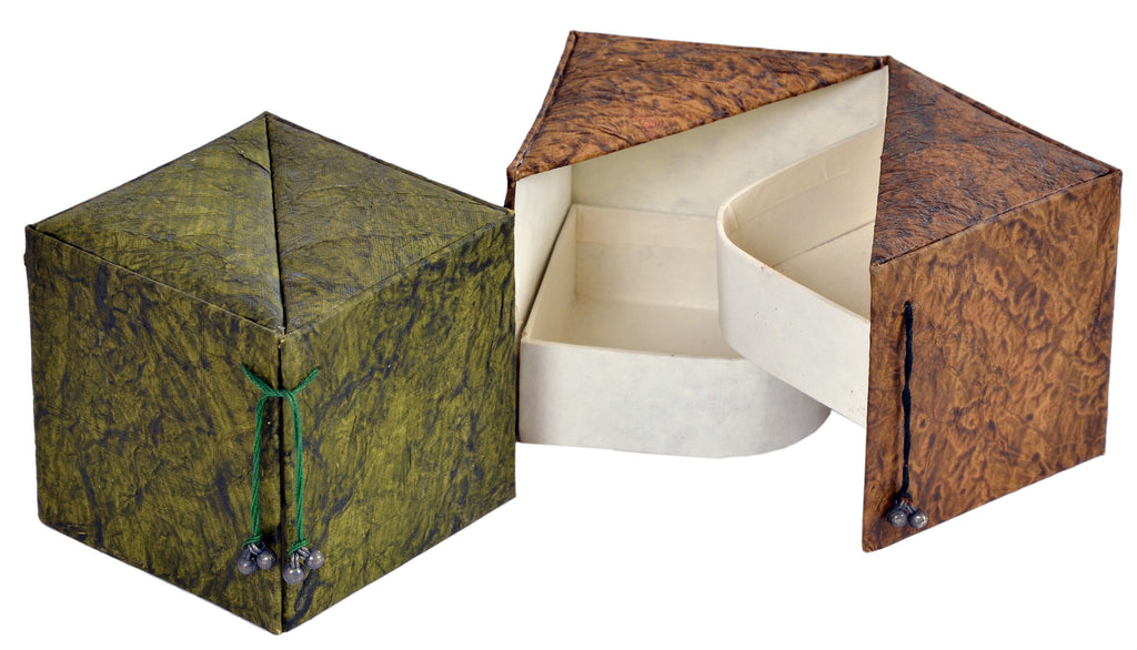 Handmade, table wardrobe, leather like paper cover, two racks, strings to tie. ,  - Pentagon Crafts, Pentagon Crafts

